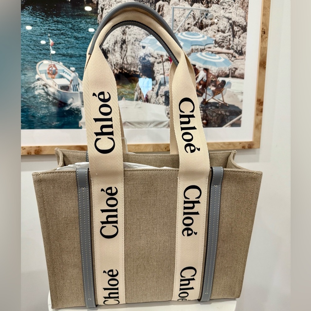 Chloe Woody Medium Tote in Divine Grey